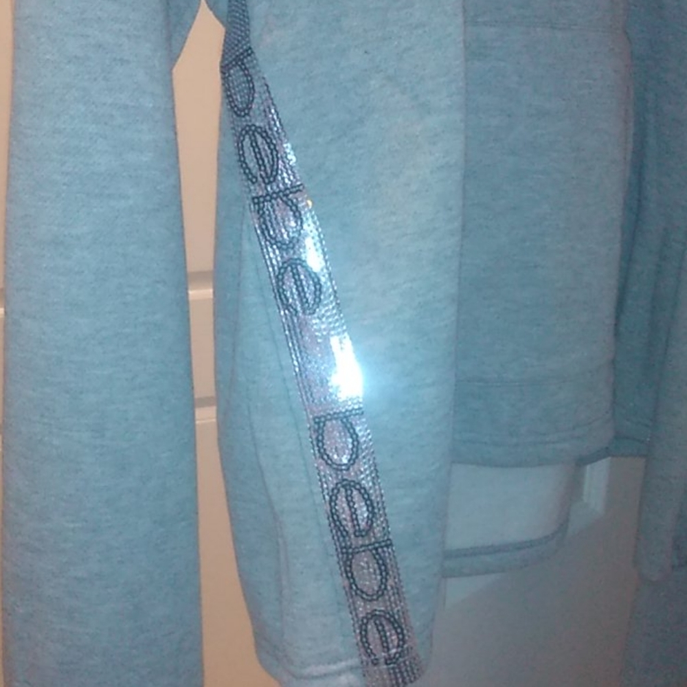 NWT Bebe Sport Heather Grey Hoodie - Picture 4 of 10